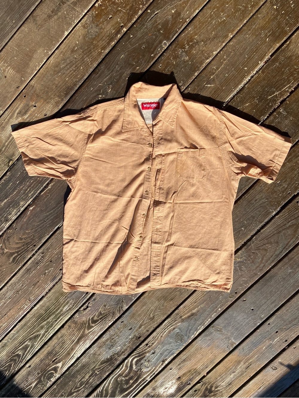 wrangler button down shirt
